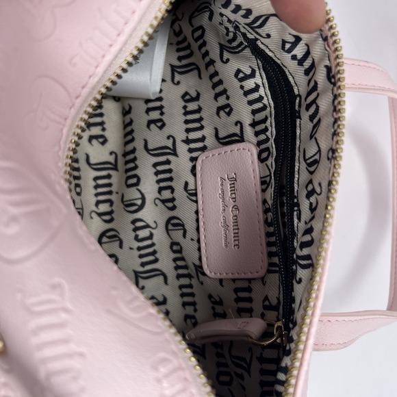 NWOT Juicy Couture Bestsellers Mini Barrel Crossbody Bag Purse Powder Blush Pink - Picture 4 of 6